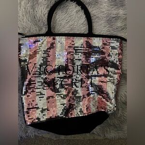 Victoria's Secret Pink Sequin Tote Bag